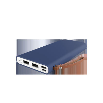 Banque portative en caoutchouc colorée de puissance du revêtement 138mm double USB