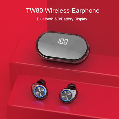 Transmission 10m TW80 Bluetooth sans fil imperméable Earbuds d'affichage à LED