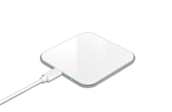 Chargeur sans fil portatif en verre du rond 6mm