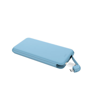 Double USB produit la banque incorporée de puissance de câble de 186g 14mm