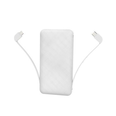 Banque ultra mince incorporée de puissance du câble 10000mAh 210g