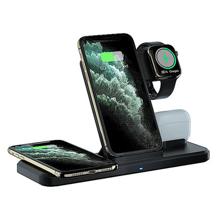 FCC pliant 15W 4 dans 1 chargeur sans fil multifonctionnel