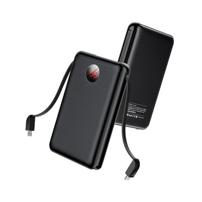 L'affichage à cristaux liquides montrent la banque incorporée 10000mAh de puissance de câble pour Android