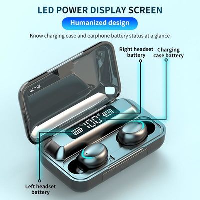 8D entourent le véritable affichage à LED sans fil du casque F9 Mini Invisible Button